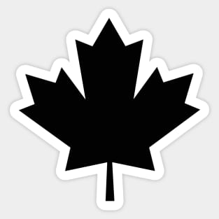 Black Canadian Maple Leaf Sticker